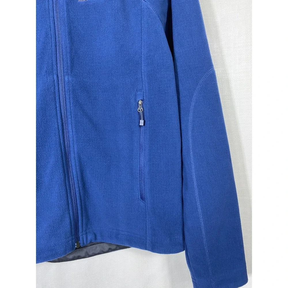 REI‎ Mens Full Zip Fleece Jacket Sz S Blue Pocket Mock Neck Outdoors